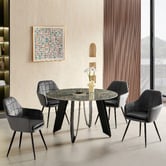 Evie Home Brandon Marble-Look Dining Table