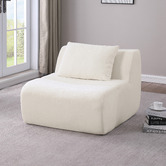 Evie Home Claire Linen Armless Lounge Chair