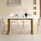 Evie Home Berryl Marble-Look Dining Table