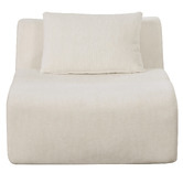 Evie Home Claire 3 Seater Linen Modular Sofa &amp; Ottoman Set