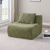 Evie Home Claire Linen Armless Lounge Chair
