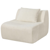 Evie Home Claire 3 Seater Linen Modular Sofa &amp; Ottoman Set