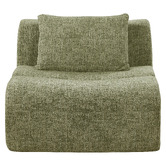 Evie Home Claire 3 Seater Linen Modular Sofa &amp; Ottoman Set