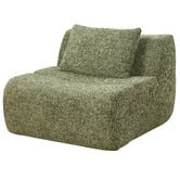 Evie Home Claire 3 Seater Linen Modular Sofa &amp; Ottoman Set