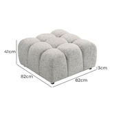 Evie Home Clemens 4 Seater Chenille Sectional Sofa &amp; Ottoman Set