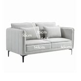 Evie Home Claudia 2 Seater Upholstered Sofa