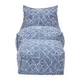 Evie Home 2 Piece Azure Outdoor Lounge Chair &amp; Ottoman Set