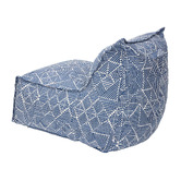 Evie Home 2 Piece Azure Outdoor Lounge Chair &amp; Ottoman Set