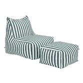 Evie Home 2 Piece Asher Outdoor Lounge Chair &amp; Ottoman Set