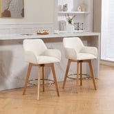Evie Home 66cm Kylene Upholstered Swivel Counter Stools