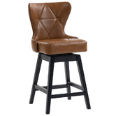 Evie Home 66cm Xander Rubberwood Swivel Counter Stools