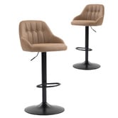 Evie Home George Button Tufted Adjustable Bar Stools