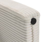 Evie Home 3 Piece Opher Corduroy Ottoman Bench &amp; Footstool Set