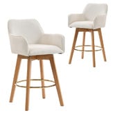 Evie Home 66cm Kylene Upholstered Swivel Counter Stools