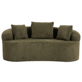 Evie Home Huxley Curved 2 Seater Upholstered Sofa