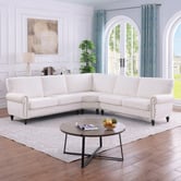 Evie Home Thatcher 5 Seater Chenille Modular Sofa