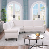 Evie Home Thatcher 5 Seater Chenille Modular Sofa