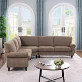 Evie Home Thatcher 5 Seater Chenille Modular Sofa