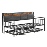 Evie Home Harper Double/King Daybed with Trundle &amp; Charging Station