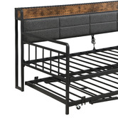 Evie Home Harper Double/King Daybed with Trundle &amp; Charging Station