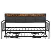 Evie Home Harper Double/King Daybed with Trundle &amp; Charging Station