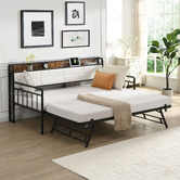 Evie Home Harper Double/King Daybed with Trundle &amp; Charging Station