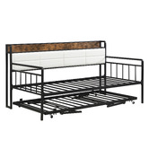 Evie Home Harper Double/King Daybed with Trundle &amp; Charging Station
