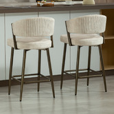 Evie Home 66cm Chacino Velvet Bar Stools