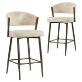 Evie Home 66cm Chacino Velvet Bar Stools