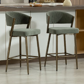 Evie Home 66cm Chacino Velvet Bar Stools
