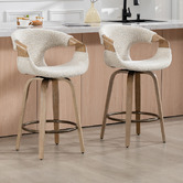 Evie Home 63.5cm Rune Upholstered Swivel Counter Stools