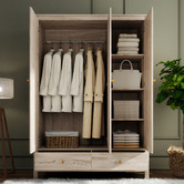 Evie Home Jihan 3 Door 2 Drawer Wardrobe