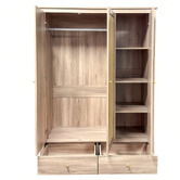 Evie Home Jihan 3 Door 2 Drawer Wardrobe