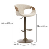 Evie Home Rune Adjustable Bar Stool