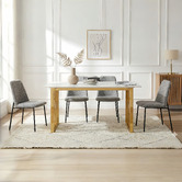 Evie Home Berryl Marble-Look Dining Table