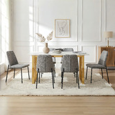 Evie Home Berryl Marble-Look Dining Table