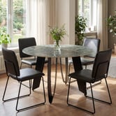 Evie Home Brandon Marble-Look Dining Table