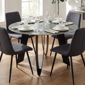 Evie Home Brandon Marble-Look Dining Table