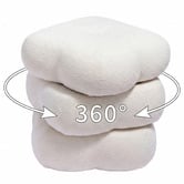 Evie Home Zinnia Chenille Swivel Ottoman