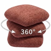 Evie Home Devika Chenille Swivel Ottoman