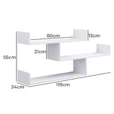 Evie Home Miri 3 Tier Wall Shelf