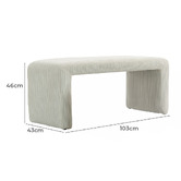 Evie Home 3 Piece Opher Corduroy Ottoman Bench &amp; Footstool Set