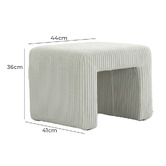 Evie Home 3 Piece Opher Corduroy Ottoman Bench &amp; Footstool Set