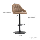 Evie Home George Button Tufted Adjustable Bar Stools