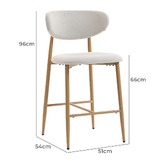 Evie Home 66cm Maudeline Upholstered Bar Stools