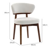 Evie Home Emily Boucle Dining Chairs