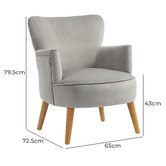 Evie Home Caspian Velvet Accent Chair