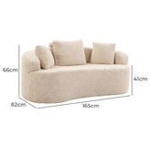 Evie Home Huxley Curved 2 Seater Upholstered Sofa