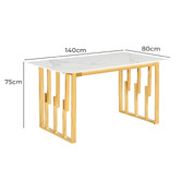 Evie Home Berryl Marble-Look Dining Table