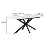 Evie Home Blanche Extendable Dining Table